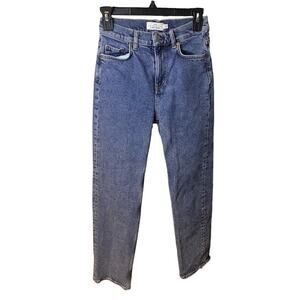 & other stories High Waisted Slim Jeans Sz 25 Medium Wash